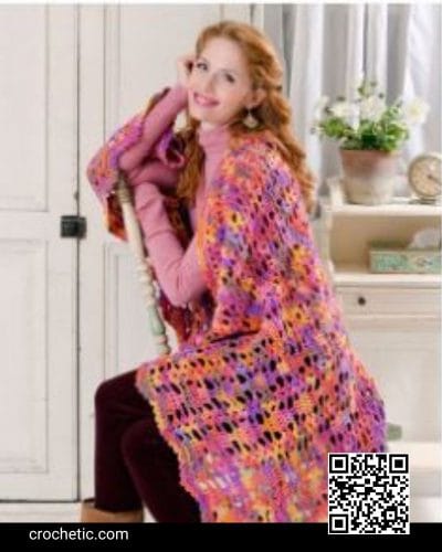 Color-i ic One Piece Throw - Crochet Pattern