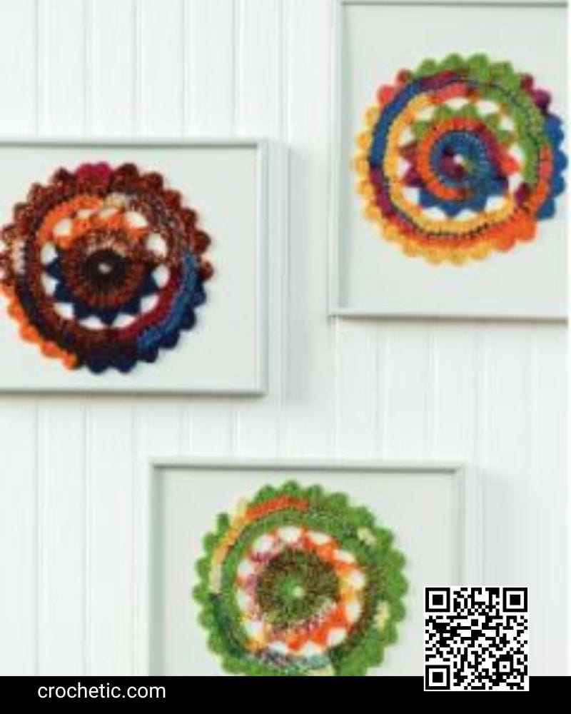 Colorful Crocheted Doilies - Crochet Pattern