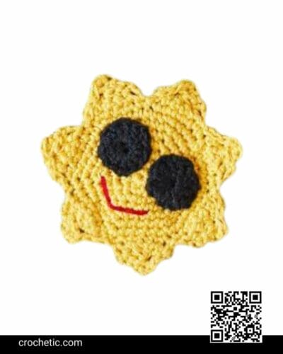 Cool Sun Applique - Crochet Pattern