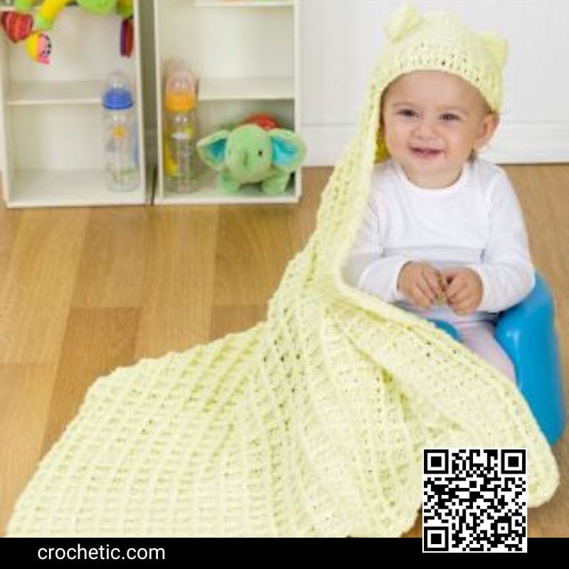 Cozy Hooded Blanket - Crochet Pattern