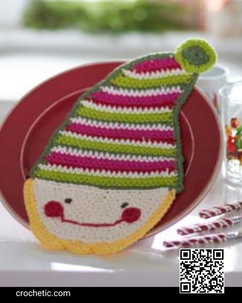 Elf Dishcloth - Crochet Pattern