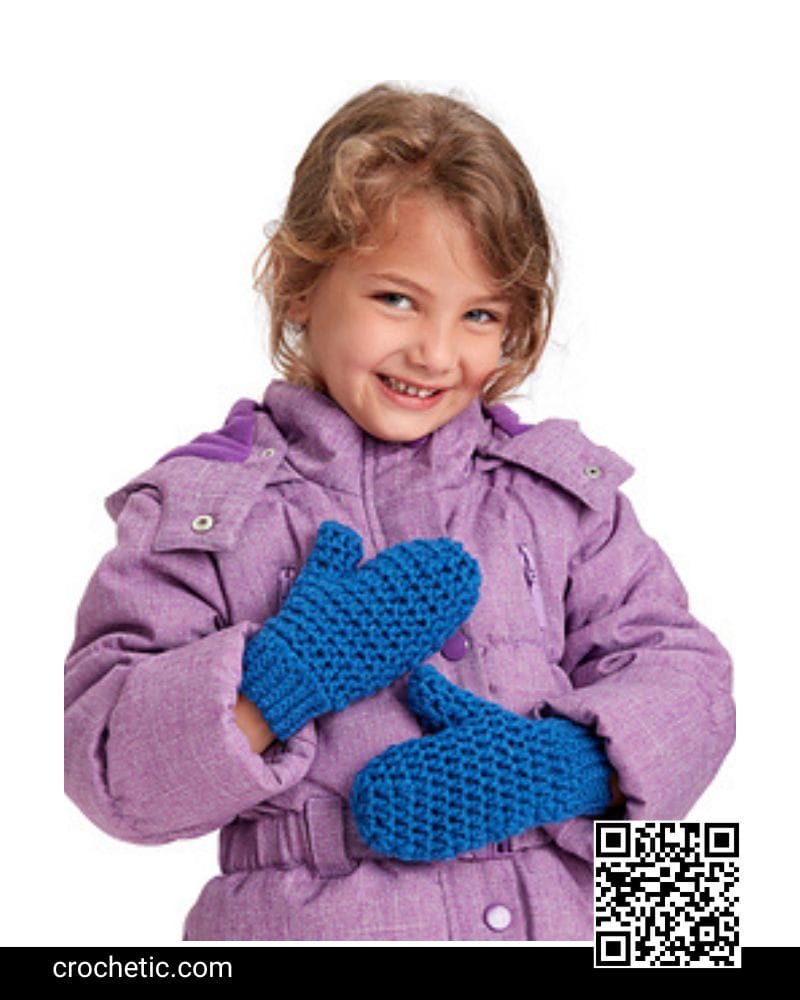 Family Size Mittens – Crochet Pattern