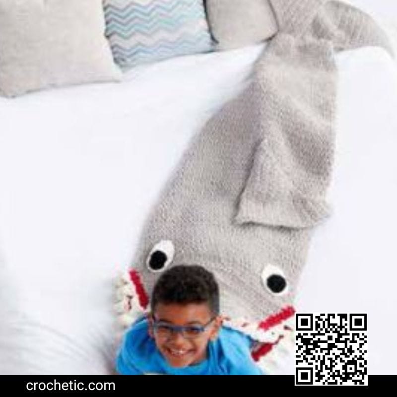 Fin -Tastic Shark Snuggle Sack - Crochet Pattern