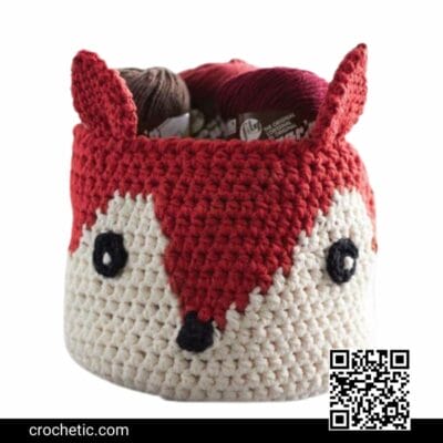 Foxy Stash Basket - Crochet Pattern