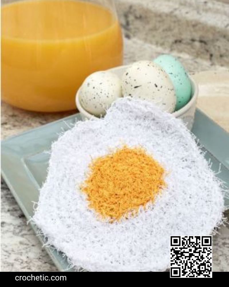 Fried Egg Scrubby - Crochet Pattern