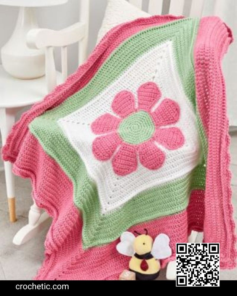 Full Bloom Baby Blanket - Crochet Pattern