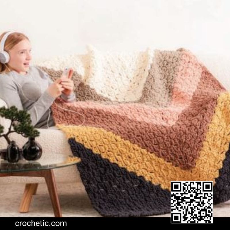 Giant Chevron Blanket - Crochet Pattern