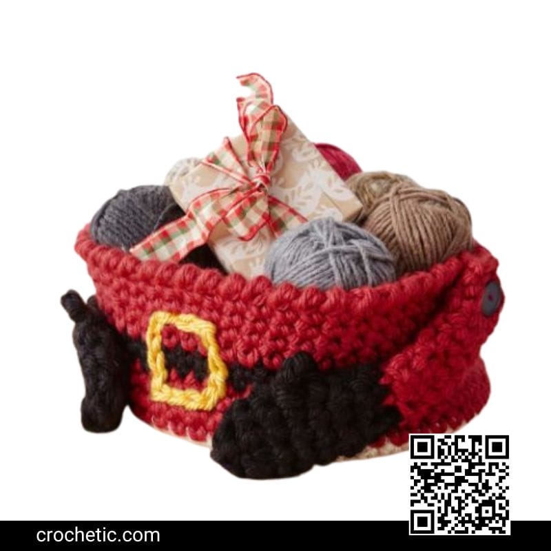 Gift Basket Santa - Crochet Pattern