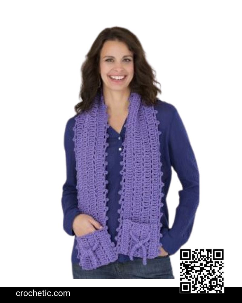 Gift Pocket Scarf - Crochet Pattern