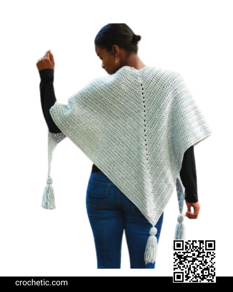 Glittering Wingspan Shawl - Crochet Pattern