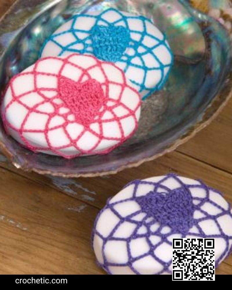 Heart Covered Soap - Crochet Pattern