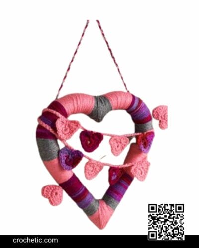 Heart Wreath - Crochet Pattern