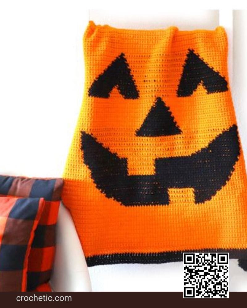 Jack-O-Lantern Blanket​ - Crochet Pattern
