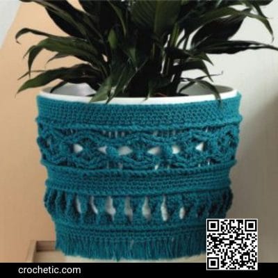Large Potted Plant Cozy - Crochet Pattern