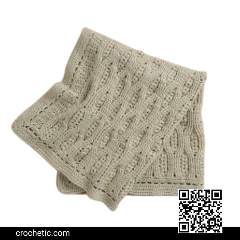 Misty Vines Baby Blanket - Crochet Pattern