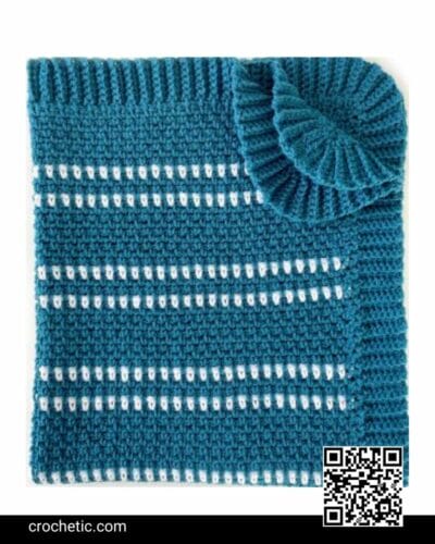 Modern Moss Stitch Baby Blanket - Crochet Pattern