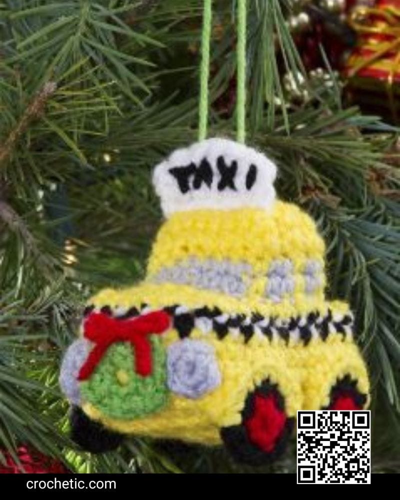 NYC Cab Ornament - Crochet Pattern