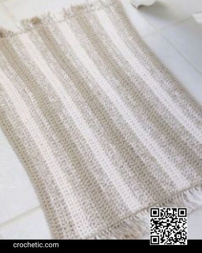 Natural Stripes Rug - Crochet Pattern