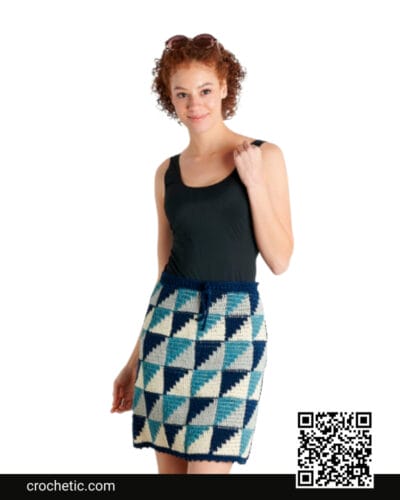 Shadow Triangles Crochet Skirt - Crochet Pattern