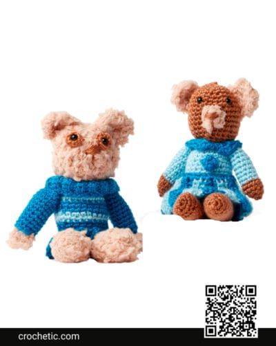 Brother And Sister Bears To Crochet - Crochet Pattern