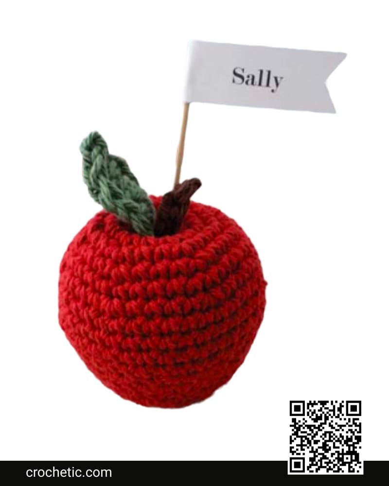Apple Place Card Holder - Crochet Pattern