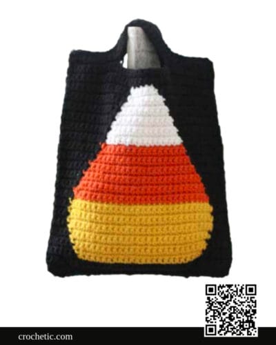 Crochet Candy Corn Trick-Or-Treat Bag - Crochet Pattern