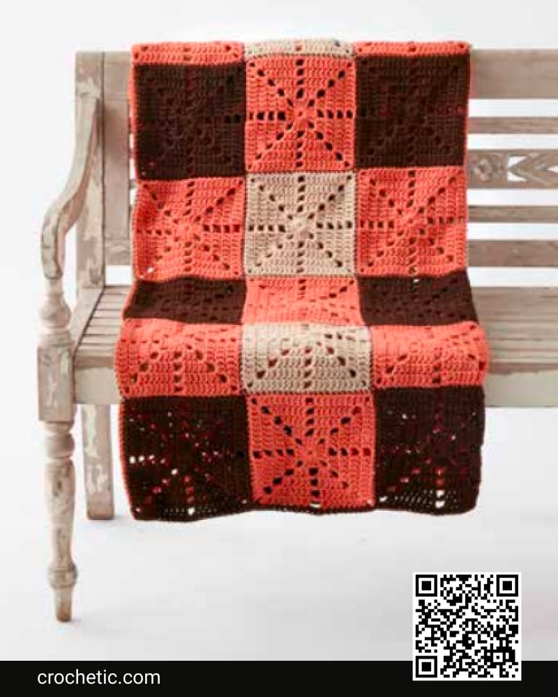 Square Dance Crochet Blanket - Crochet Pattern
