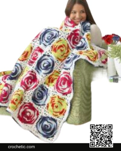 Handicrafter Cotton Circles Throw - Crochet Pattern