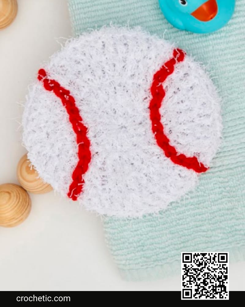 Crochet Baseball Scrubby - Crochet Pattern