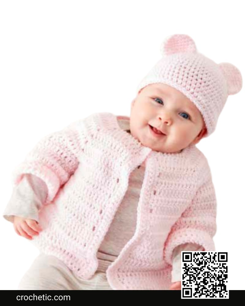 Crochet Baby Jacket Set - Crochet Pattern