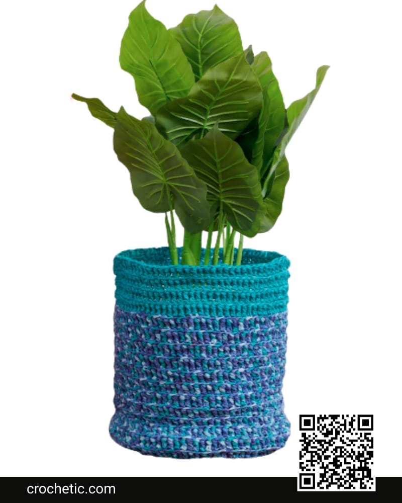 Crochet Large Plant Pot Basket - Crochet Pattern