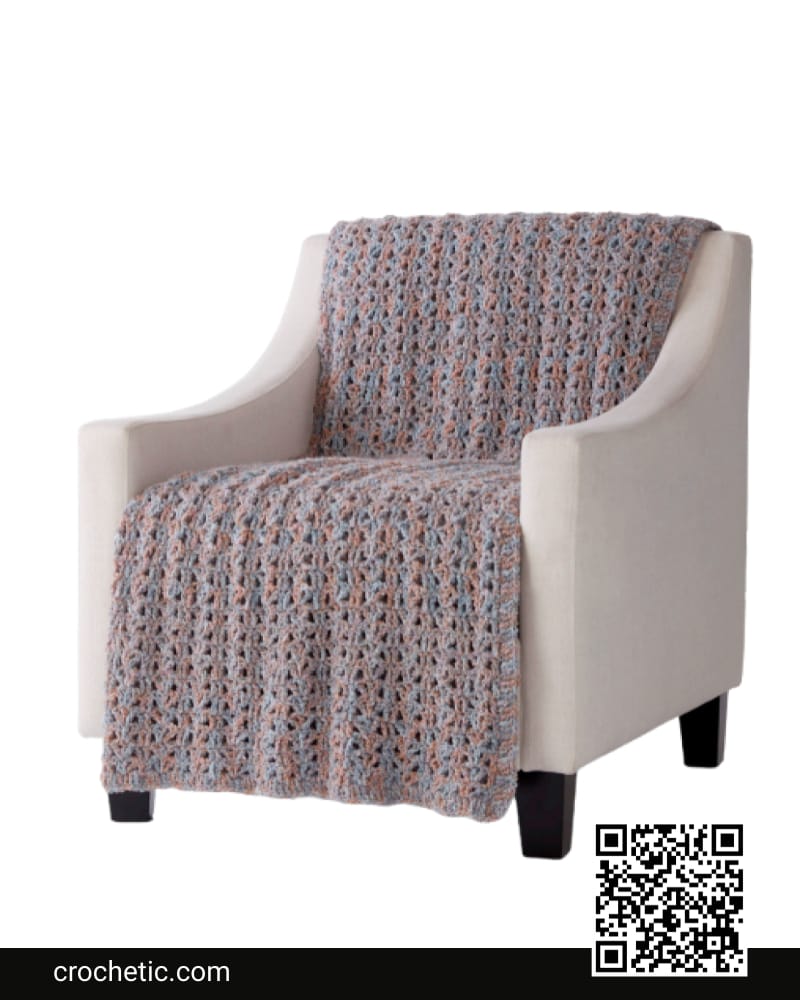 V-Easy Does It Crochet Blanket - Crochet Pattern