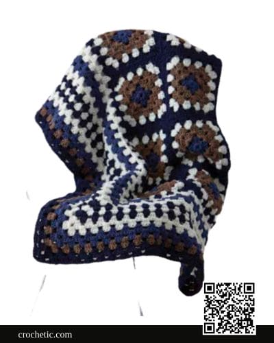 Framed Granny Crochet Throw - Crochet Pattern