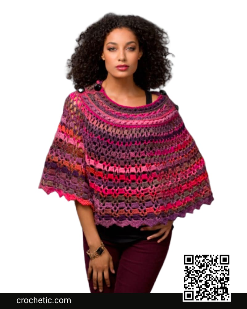 Dubonnet Poncho - Crochet Pattern
