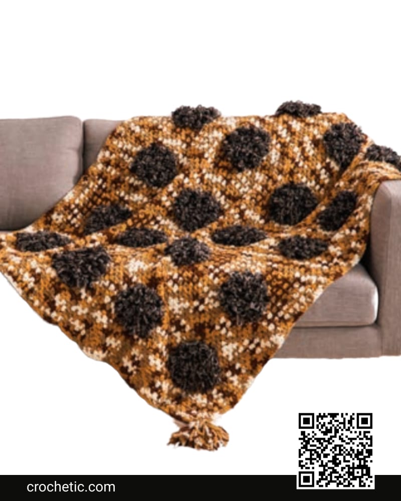 Loopy Dots Crochet Blanket Version 2 - Crochet Pattern