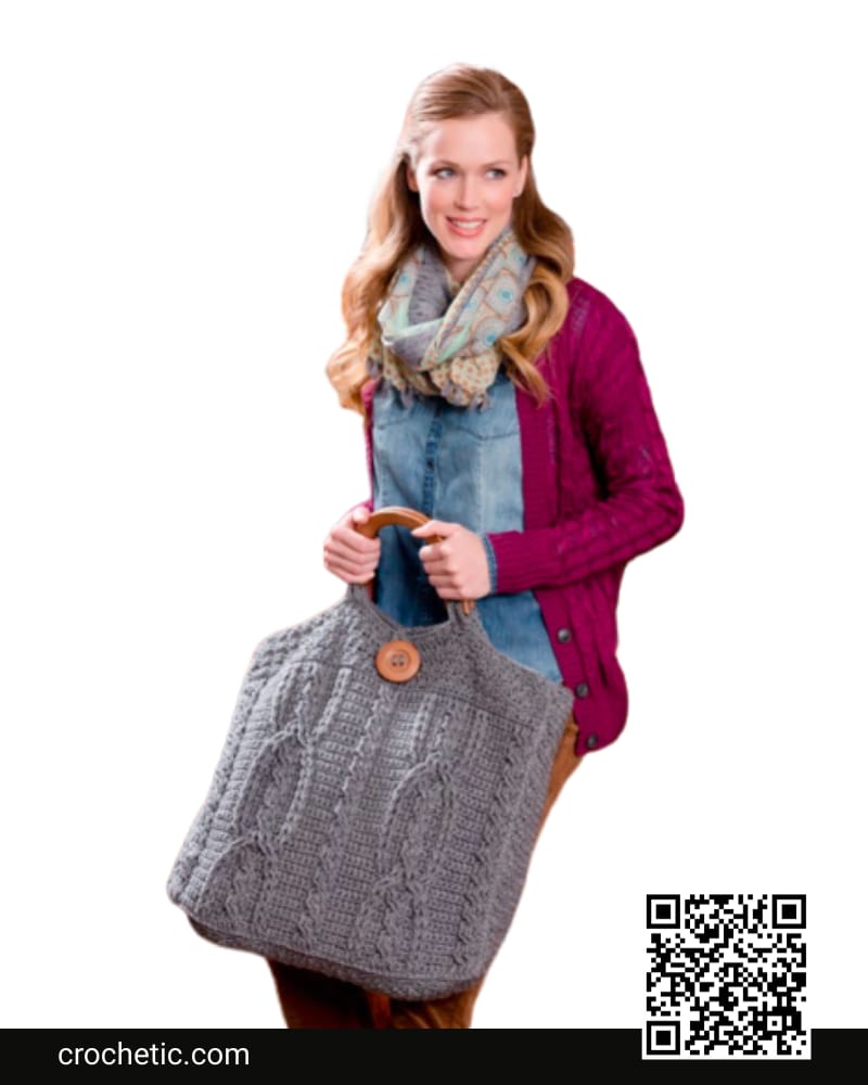 Plus Size Cable Bag - Crochet Pattern