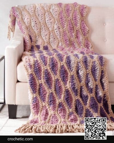 Dancing Diamonds Crochet Blanket - Crochet Pattern