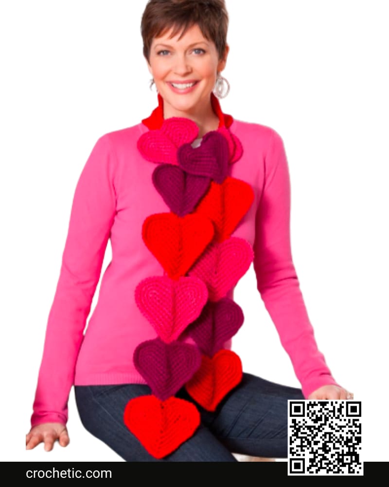 Heart Splendor Scarf - Crochet Pattern