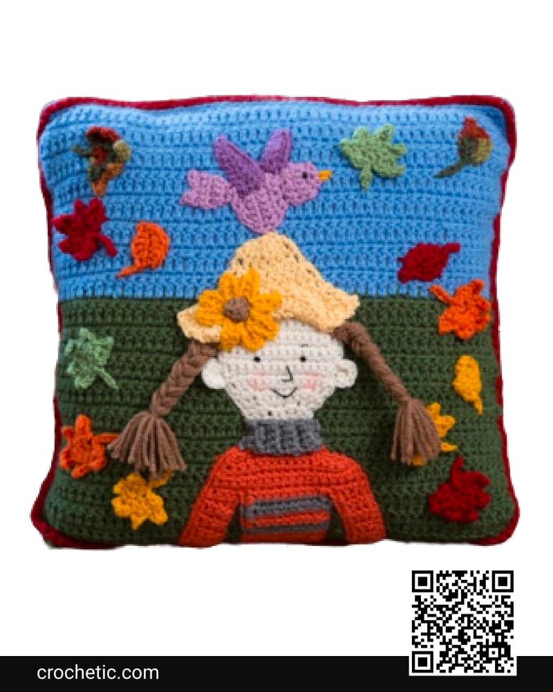 Falling Leaves Pillow - Crochet Pattern