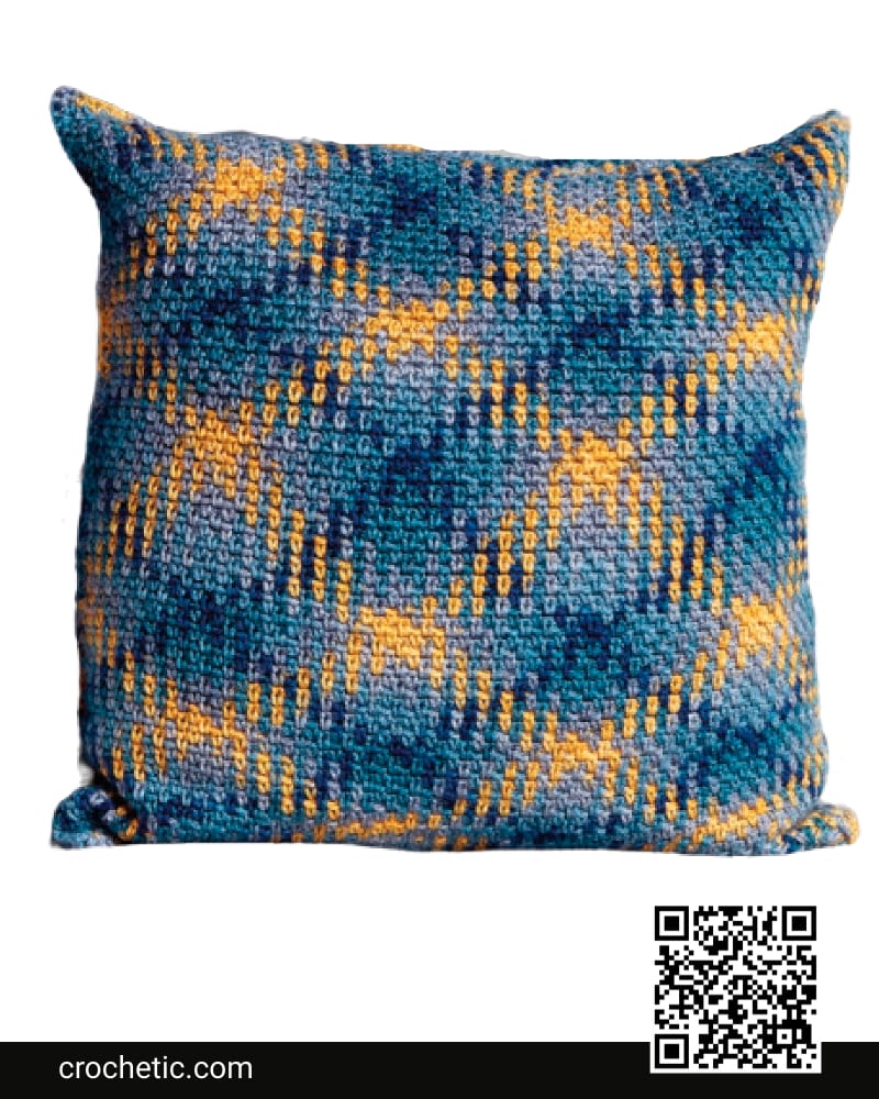 Crochet Color Pooling Pillow - Crochet Pattern