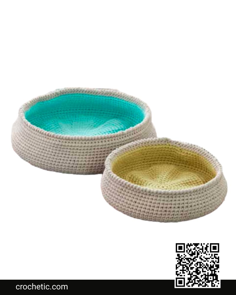 Color Pop Crochet Baskets - Crochet Pattern