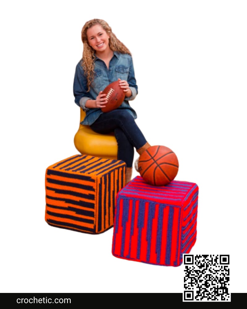 Sports Fever Footrest - Crochet Pattern