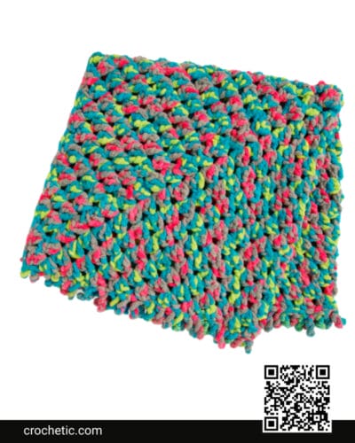 Granny Crochet Afghan With Twisted Fringe - Crochet Pattern