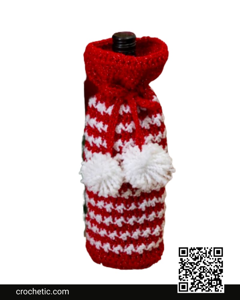 Holiday Spirits Bottle Bag - Crochet Pattern