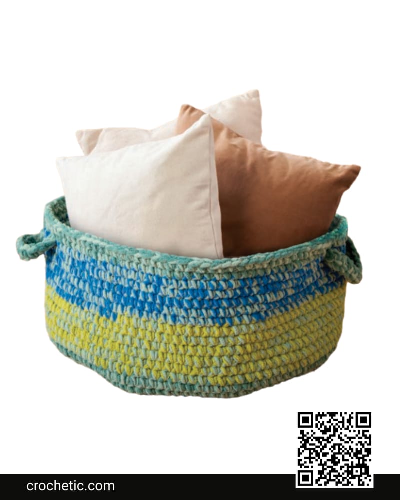 Dip Edge Crochet Basket - Crochet Pattern