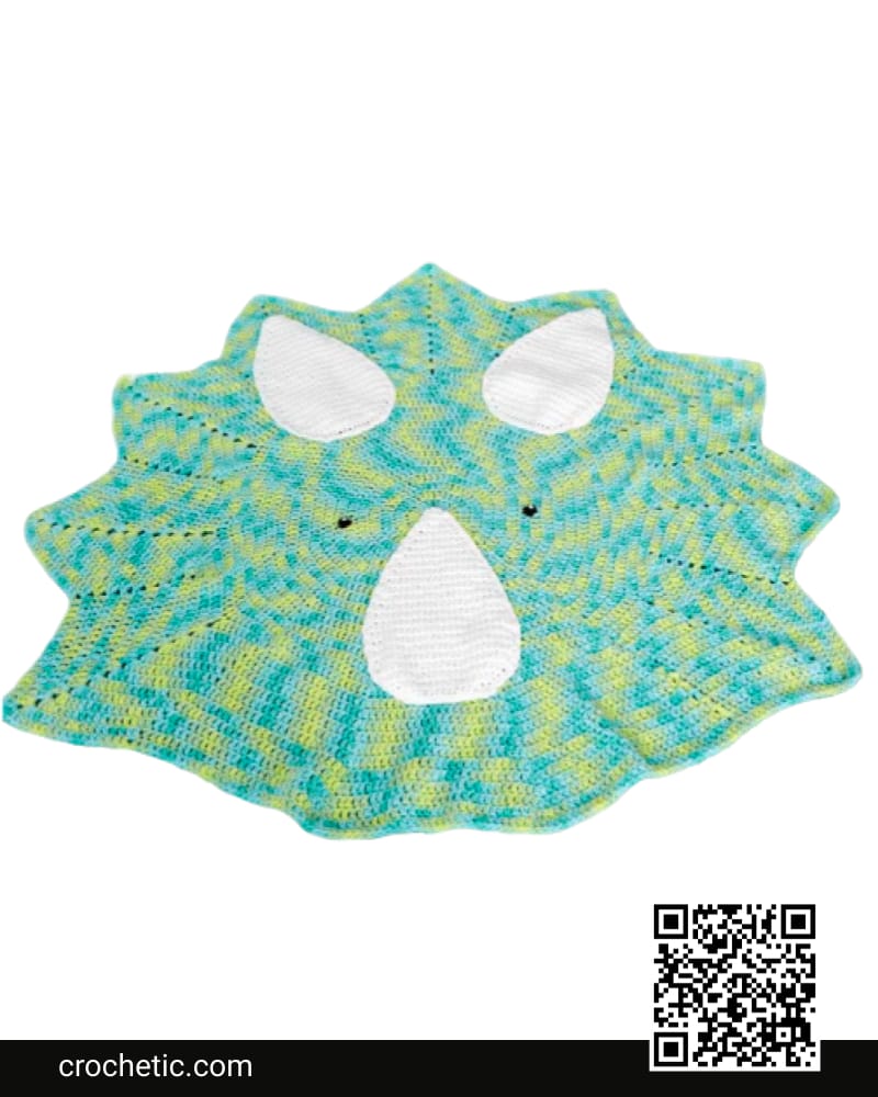 Tricera-Tops Crochet Blanket - Crochet Pattern