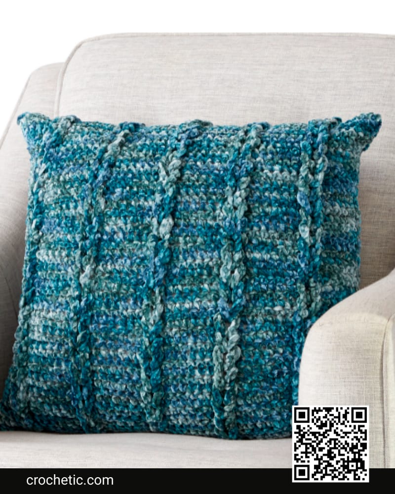 Crochet Braidy Bunch Pillow - Crochet Pattern