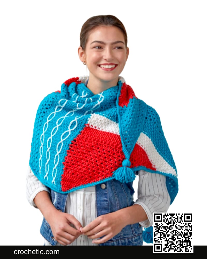 Abstractly Chic Shawl - Crochet Pattern