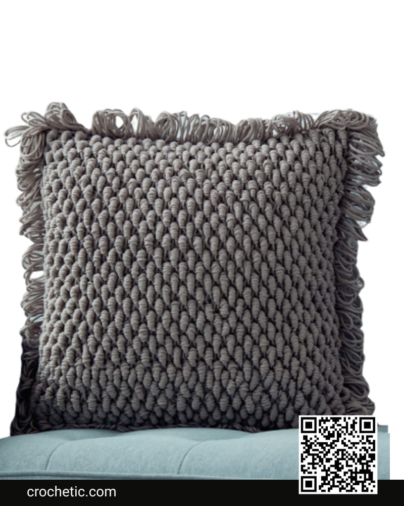 Bullion Loop Crochet Pillow - Crochet Pattern