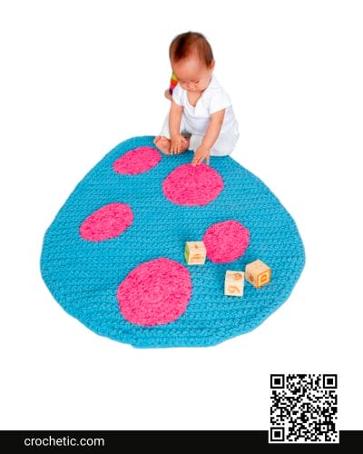 Crochet Dino Egg Rug - Crochet Pattern